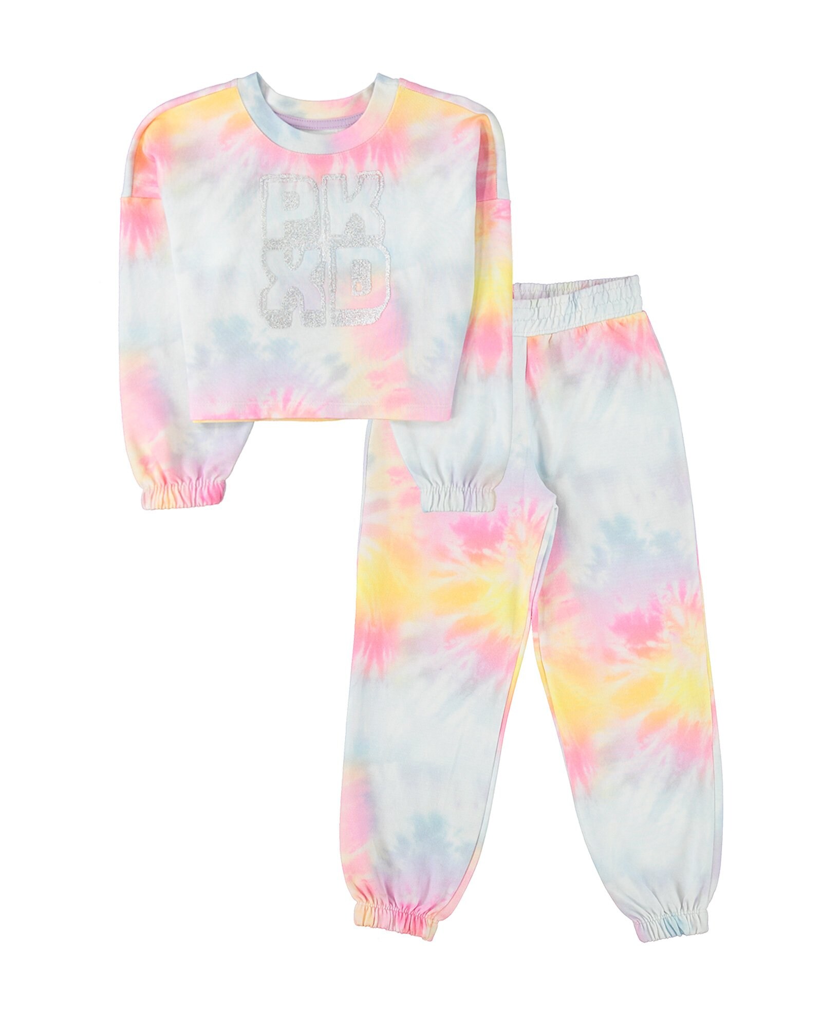 Riachuelo | Conjunto Infantil Blusa e Calça Moletinho PK XD Branco/Rosa Tam  4 a 12 Riachuelo