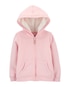 Jaqueta de Moletom Infantil Carter's Capuz Rosa Claro Tam 2 a 5