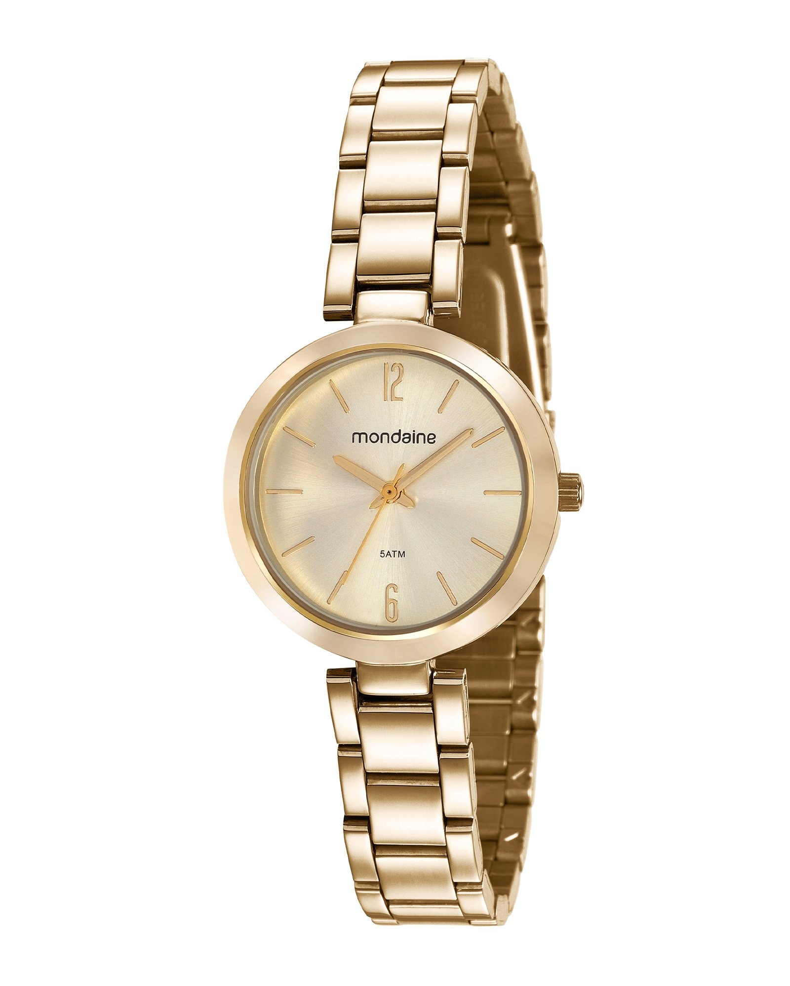 relógio mondaine 5atm dourado feminino