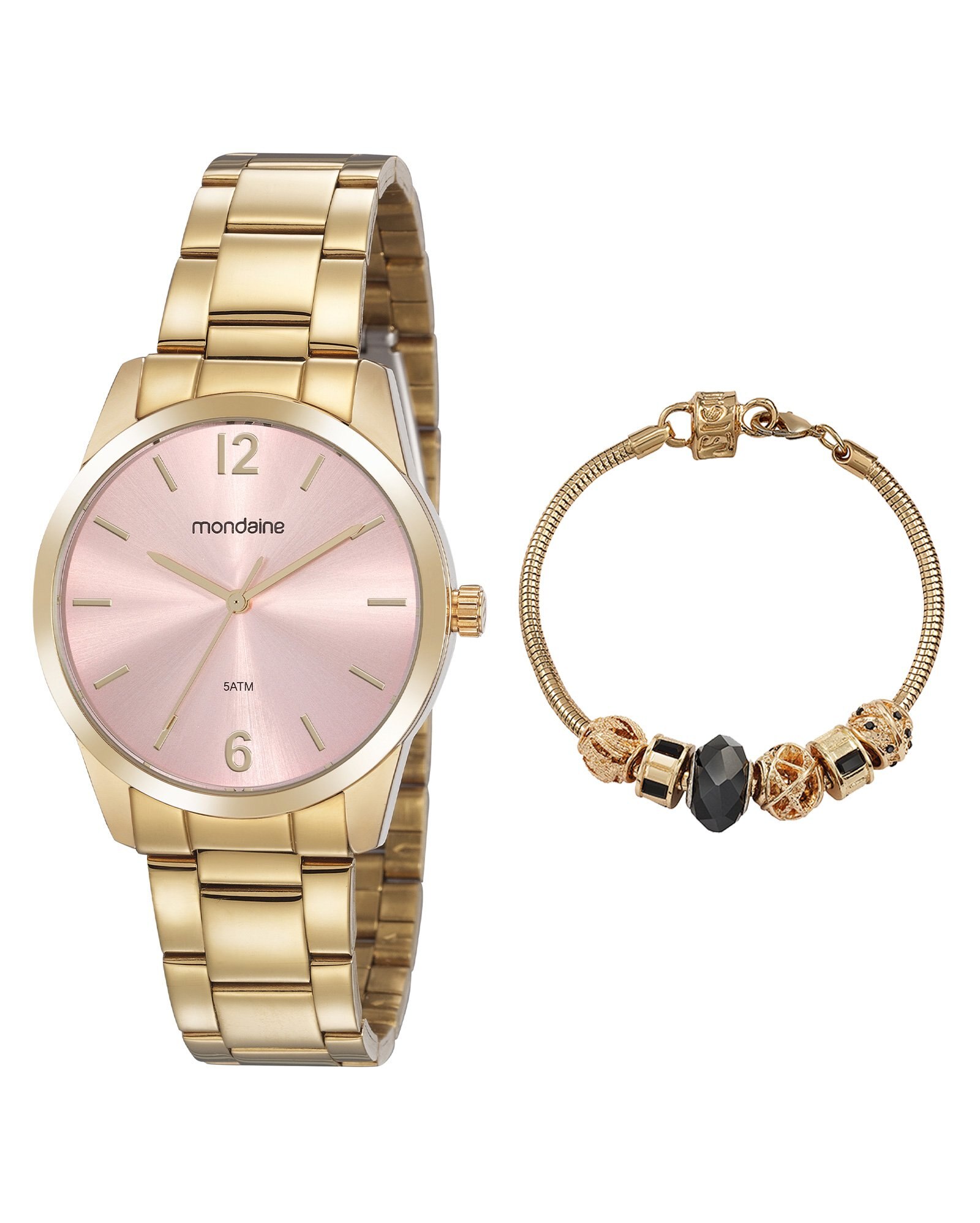 relógio mondaine 5atm dourado feminino