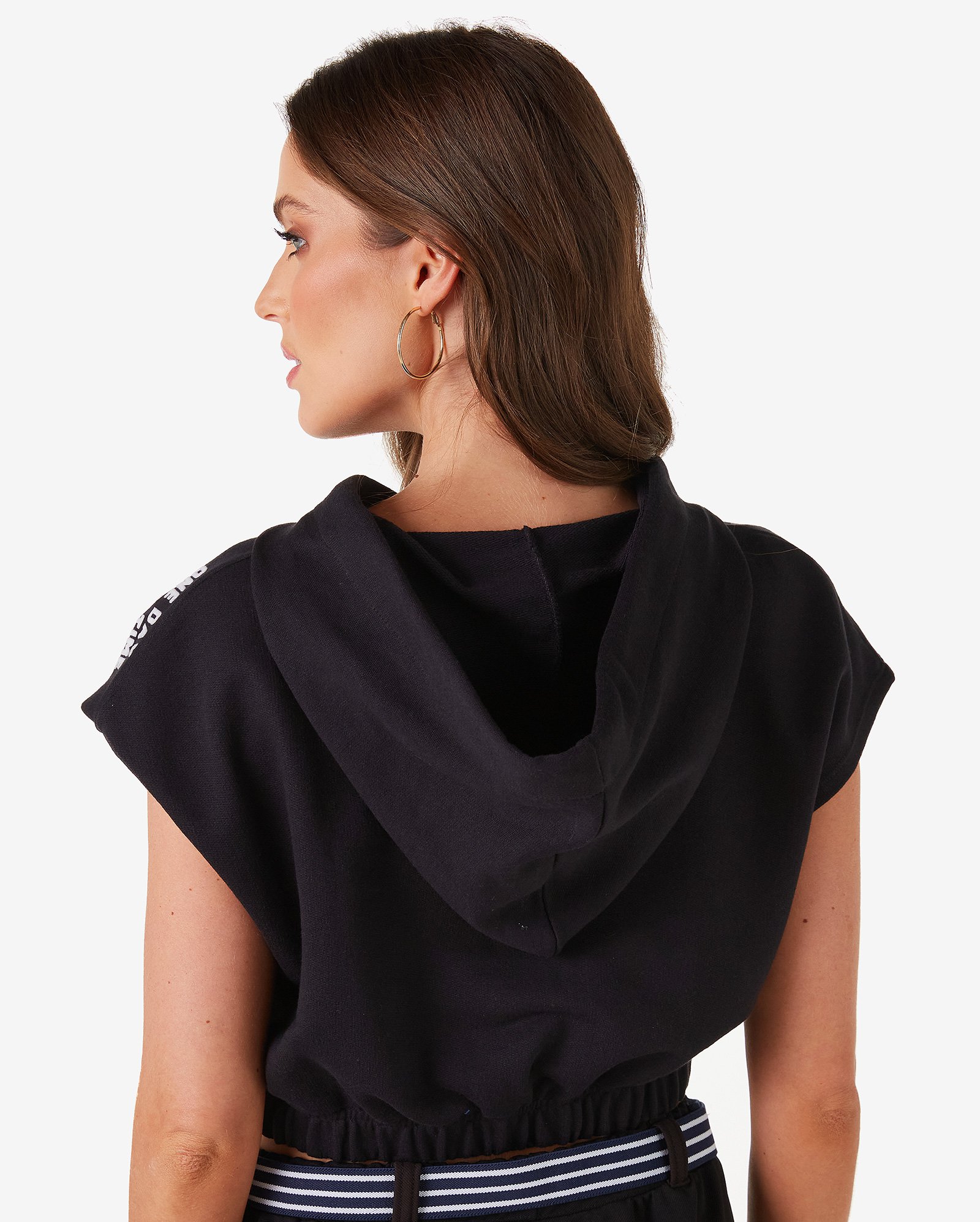 cropped cashmere moletom com capuz