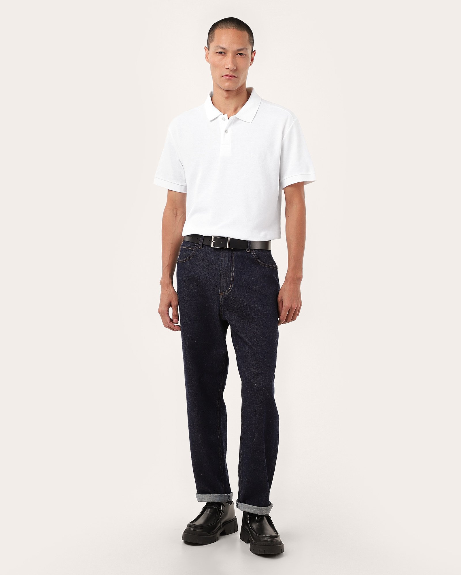Camisa polo masculina Pool Legacy regular piquet branca