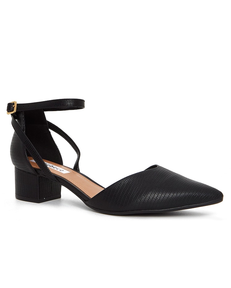 Salto Médio Sapato Preto Bebece Riachuelo Sapato Scarpin Salto