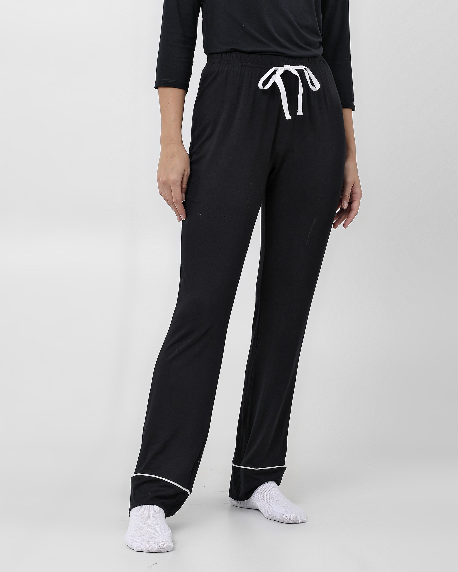 Calça pijama feminina com cordão - Preto | Riachuelo