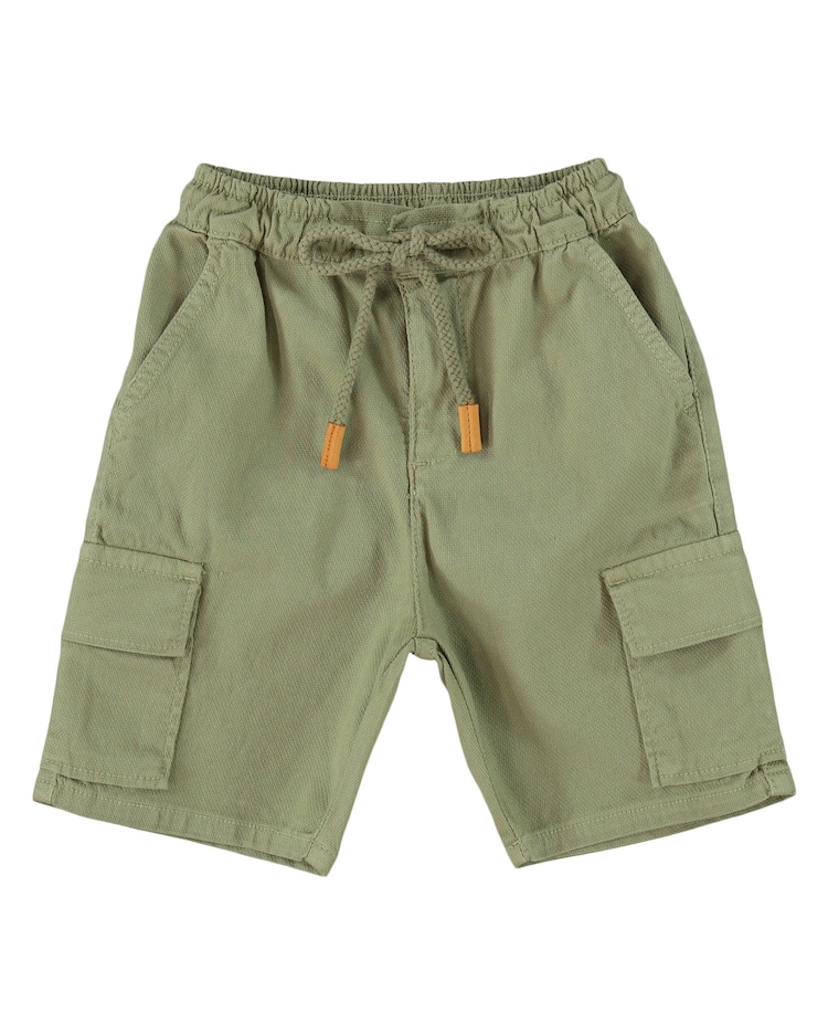 Riachuelo Bermuda Jeans Color Infantil Verde Oliva Tam a 10