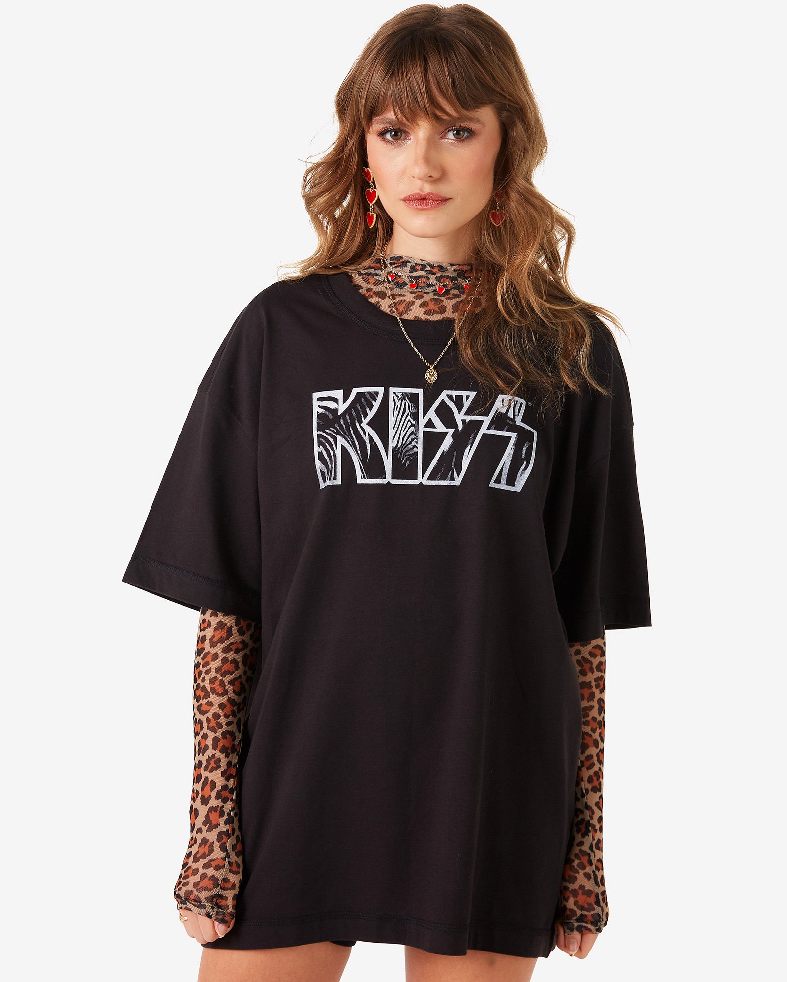 camiseta kiss feminina