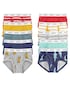 Kit cueca infantil slip 10 peças estampadas azul | Carter's