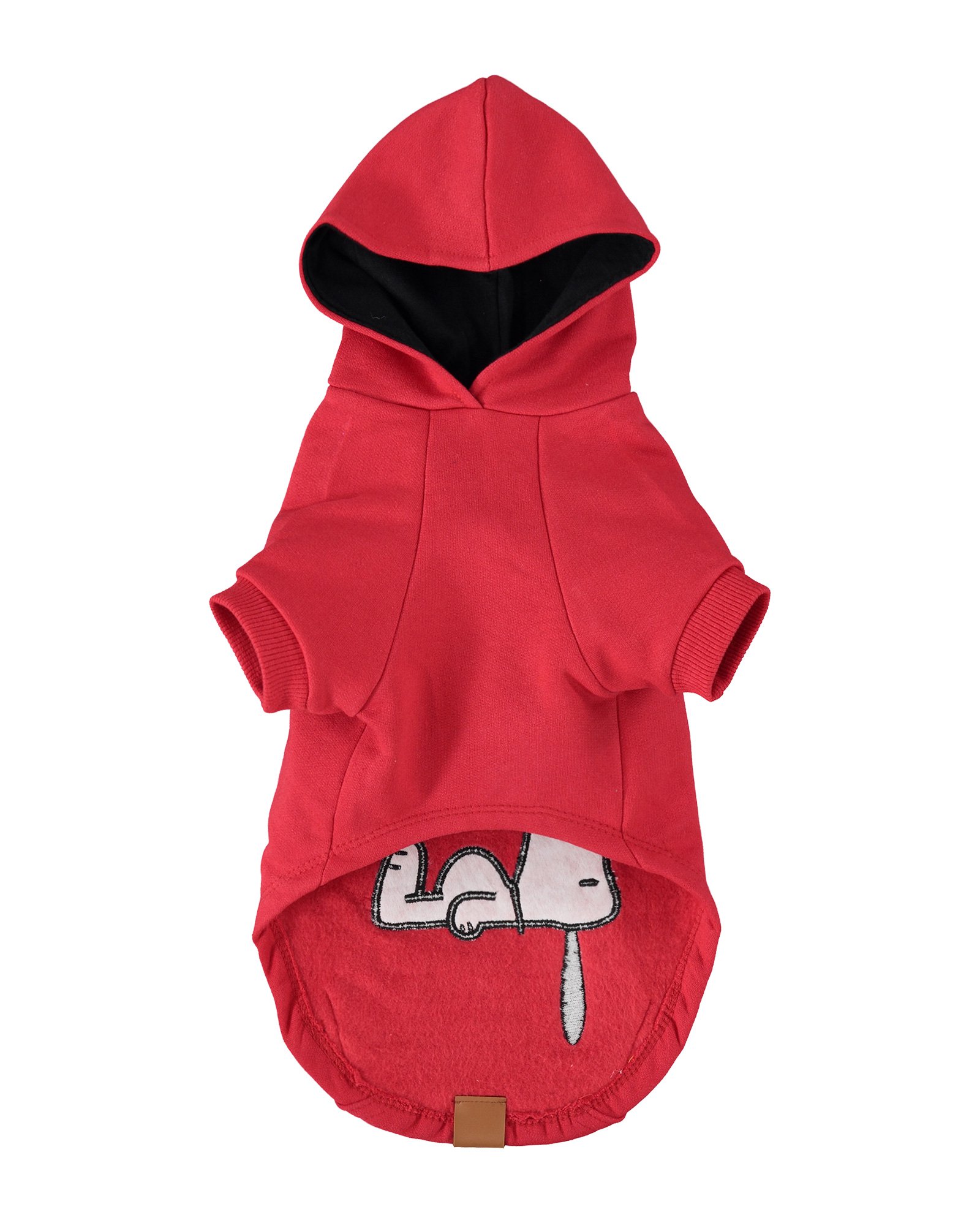 red moletom com capuz for dog