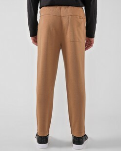 Calça Moletom Masculina WT02 - Lã Com Barra Aberta Carvão Mesclado