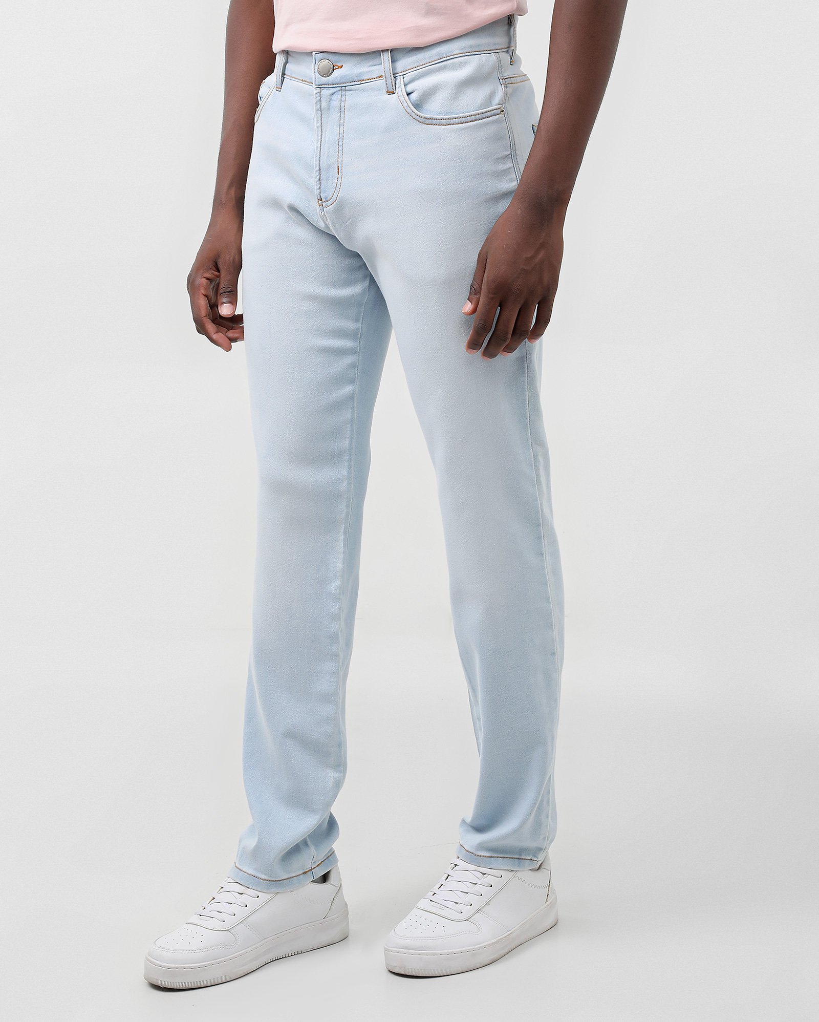 Calça jeans masculina skinny estonada denim claro | Pool Jeans