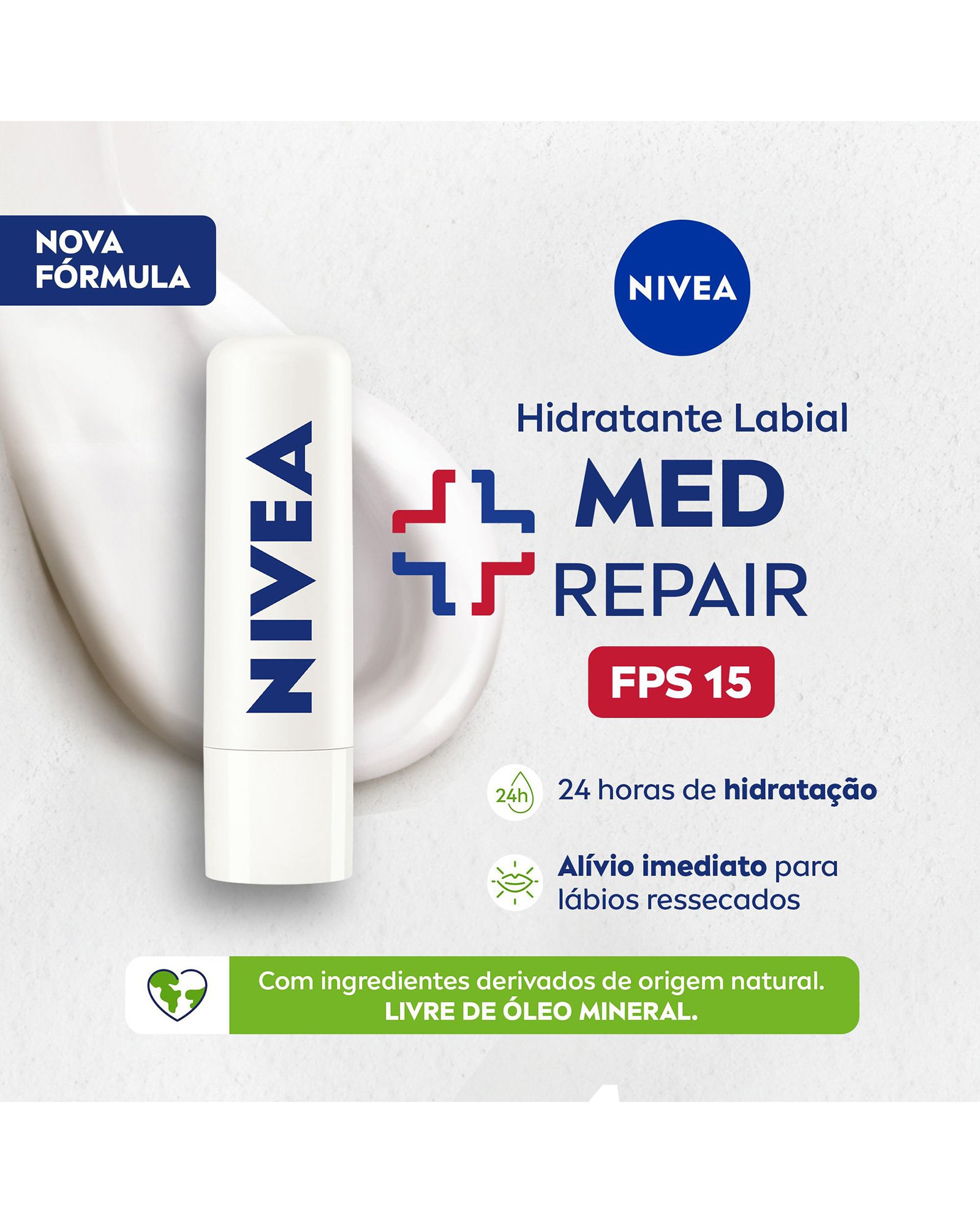 Protetor labial Med Repair FPS 15 4,8g | Nivea
