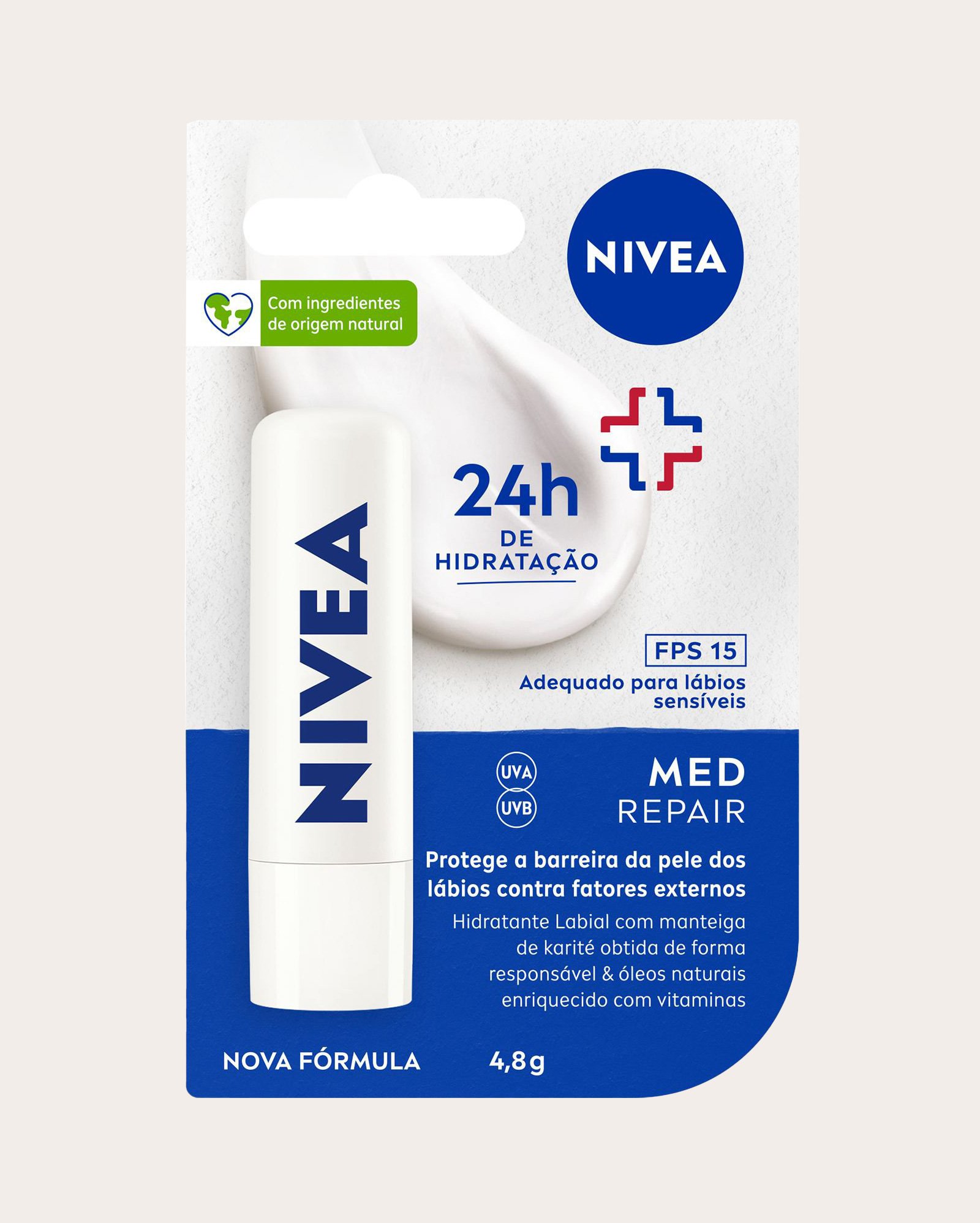 Protetor labial Med Repair FPS 15 4,8g | Nivea