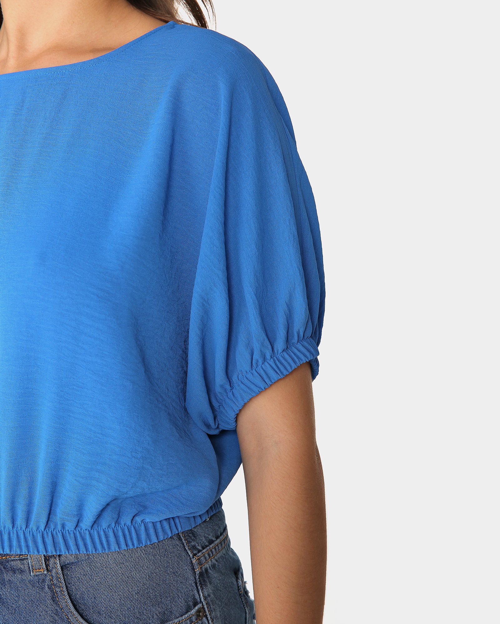 Camiseta De Manga 3/4 Para Mujer - Color Azul, Talla X-Large, Tejido Ligero De Algodón Y Poliéster, Ideal Para Otoño