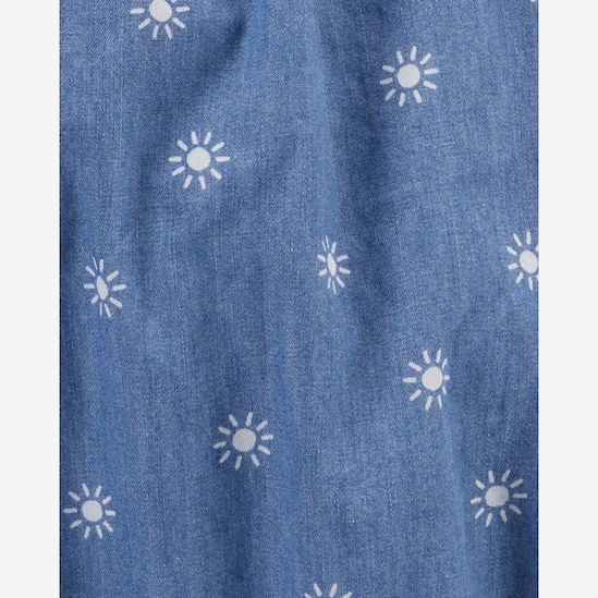 Macaquinho jeans bebê solzinho denim médio | Carter's