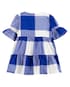Vestido Bebê Botões Xadrez Azul Carter's Tam RN a 24M