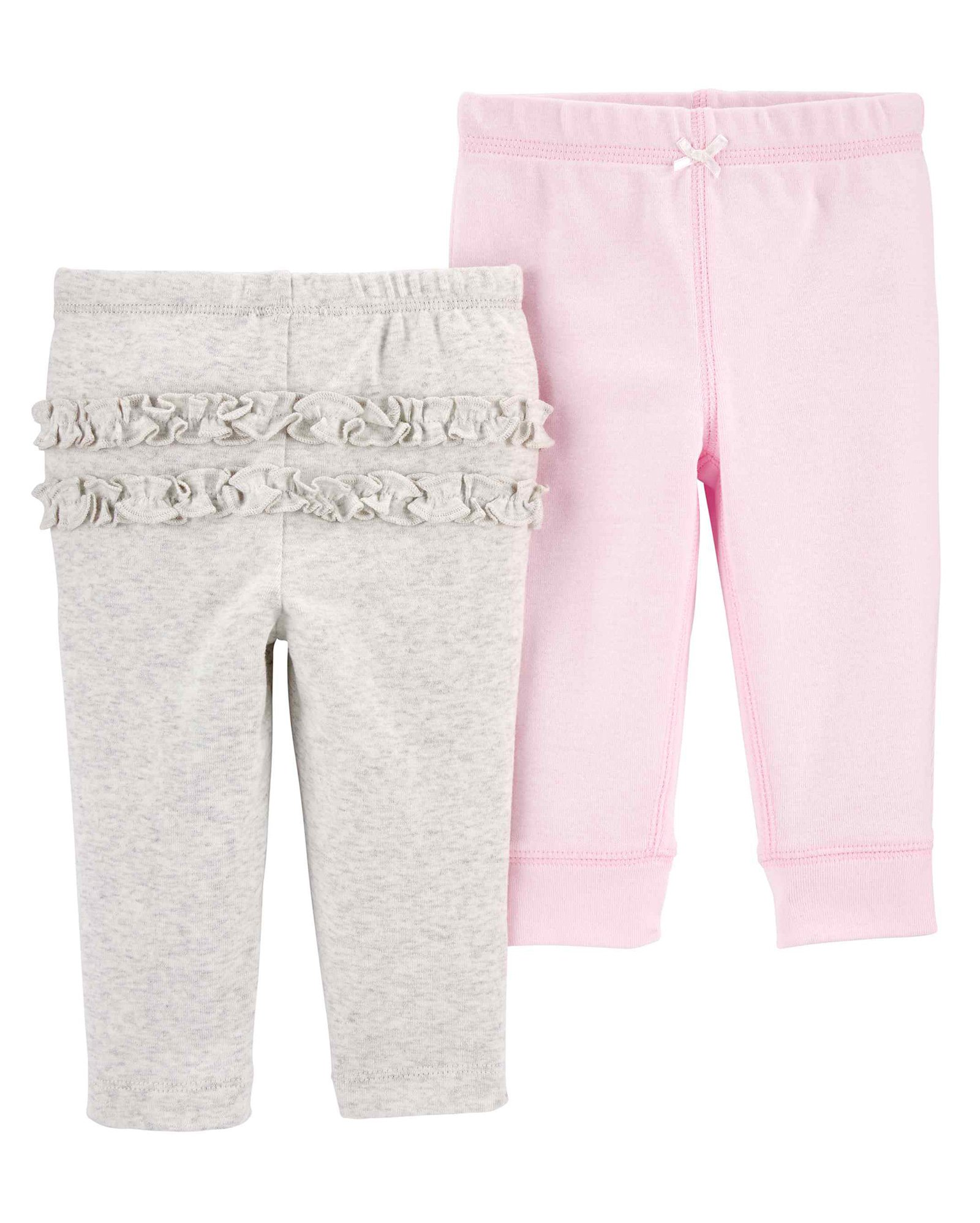 Kit calça bebê 2 peças babados multicor | Carter's