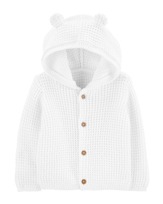 Casaco bebê em tricot branco | Carter's