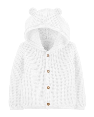 Casaco bebê em tricot branco | Carter's