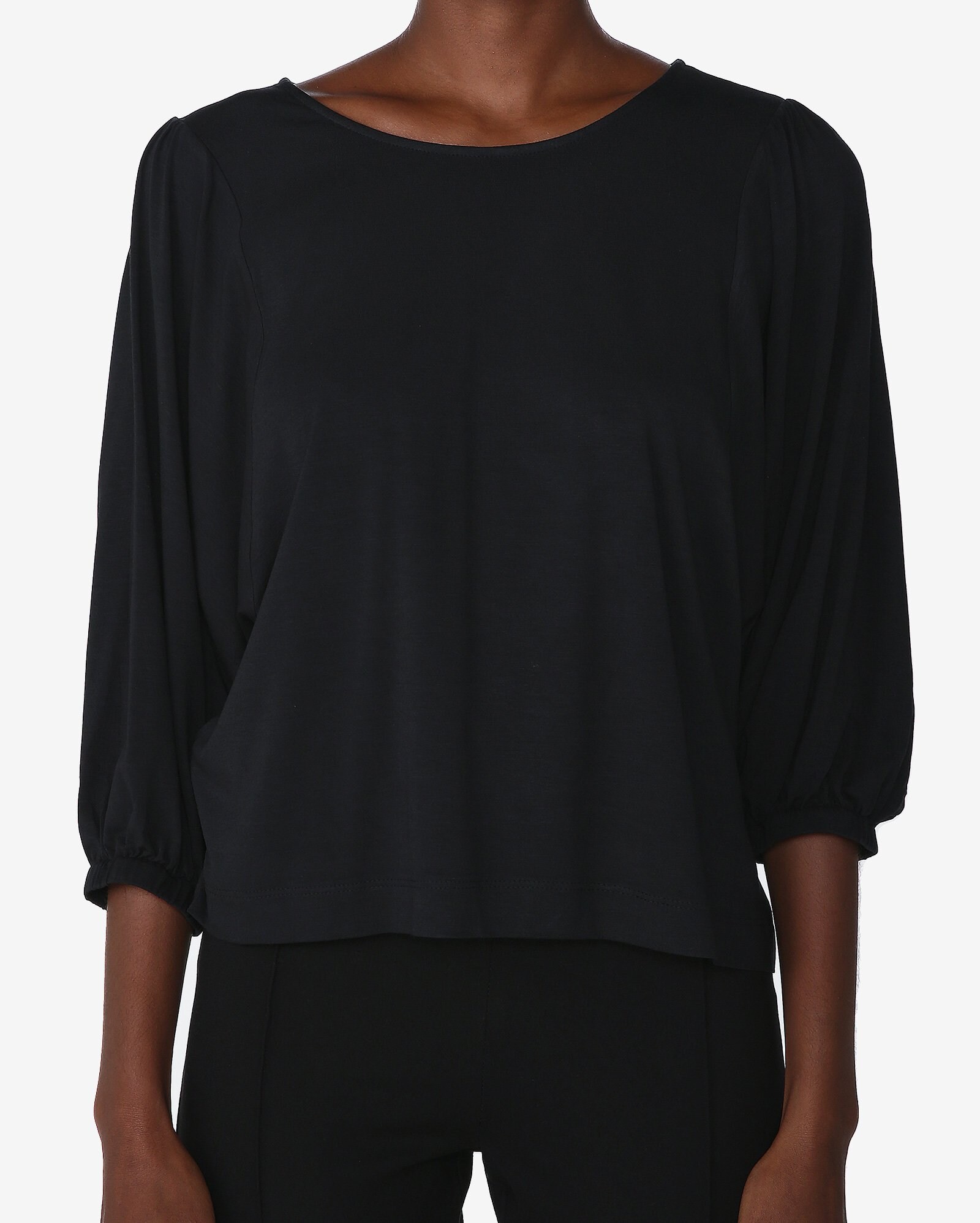 Blusa a Rayas Manga 3/4 con Encaje Michel Paulini