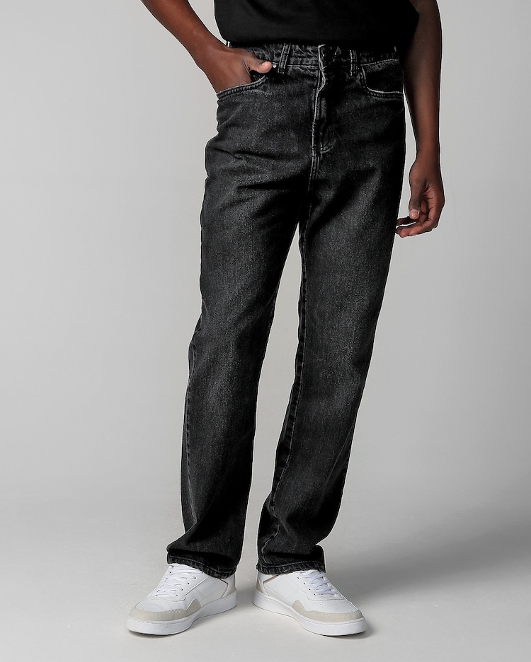 Riachuelo Calça Black Jeans Masculina Reta Estonada Preto Pool