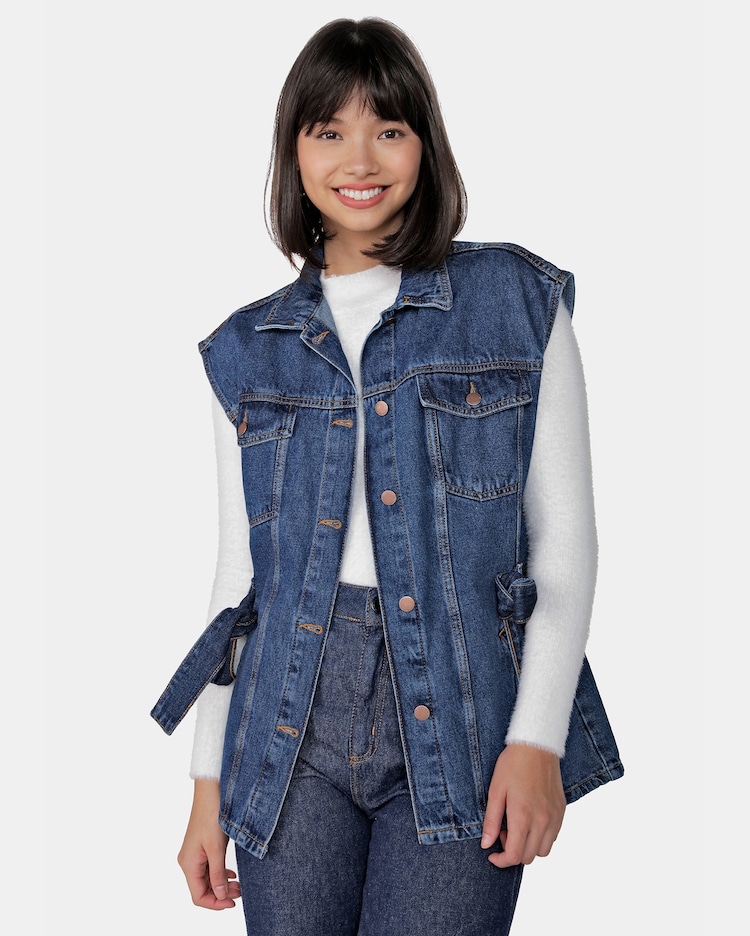 Short Conjunto Jeans Plus Size Colete Jeans Feminino Mercado Livre