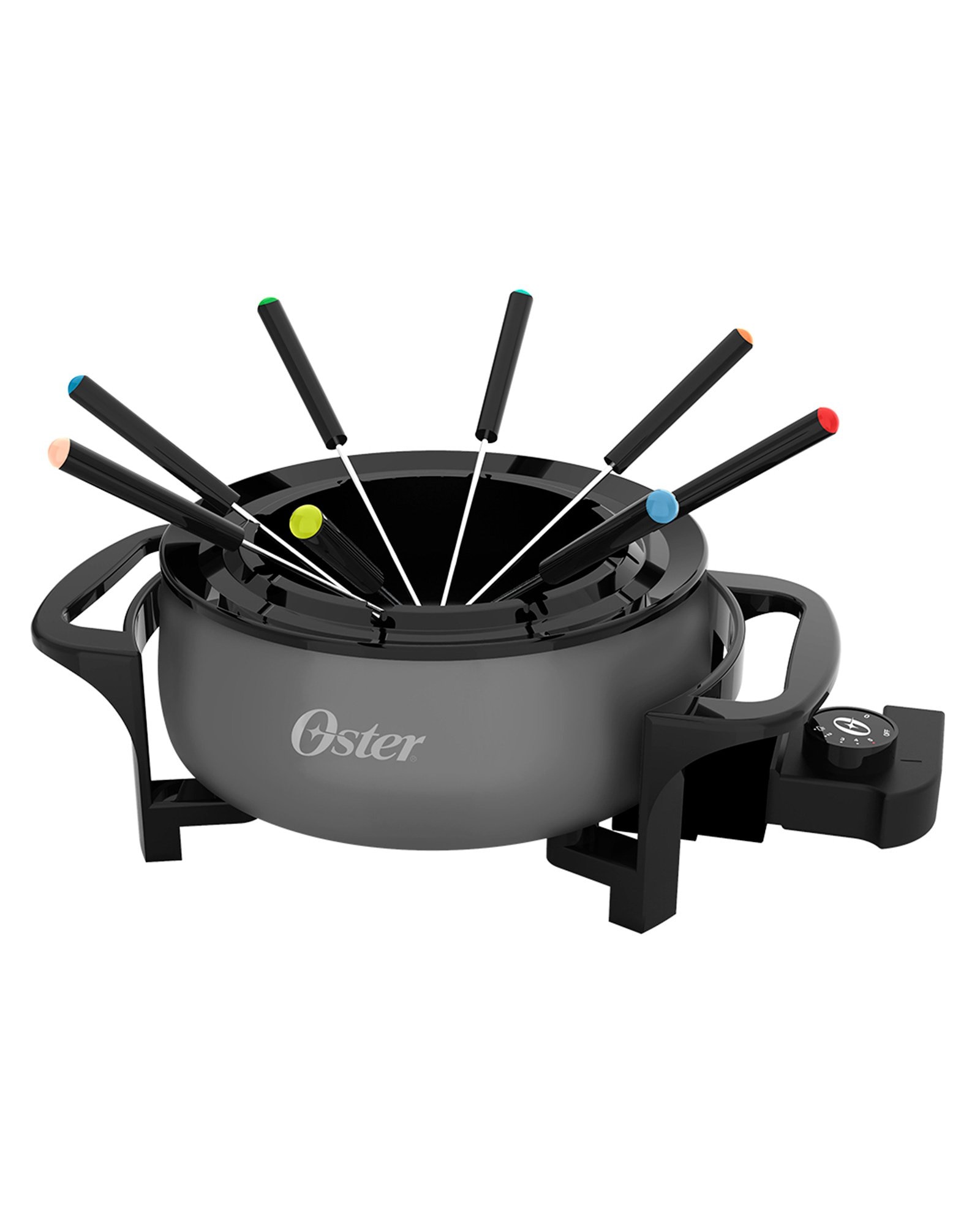 Panela elétrica para fondue com 8 garfos e termostato cinza OFND100 | Oster