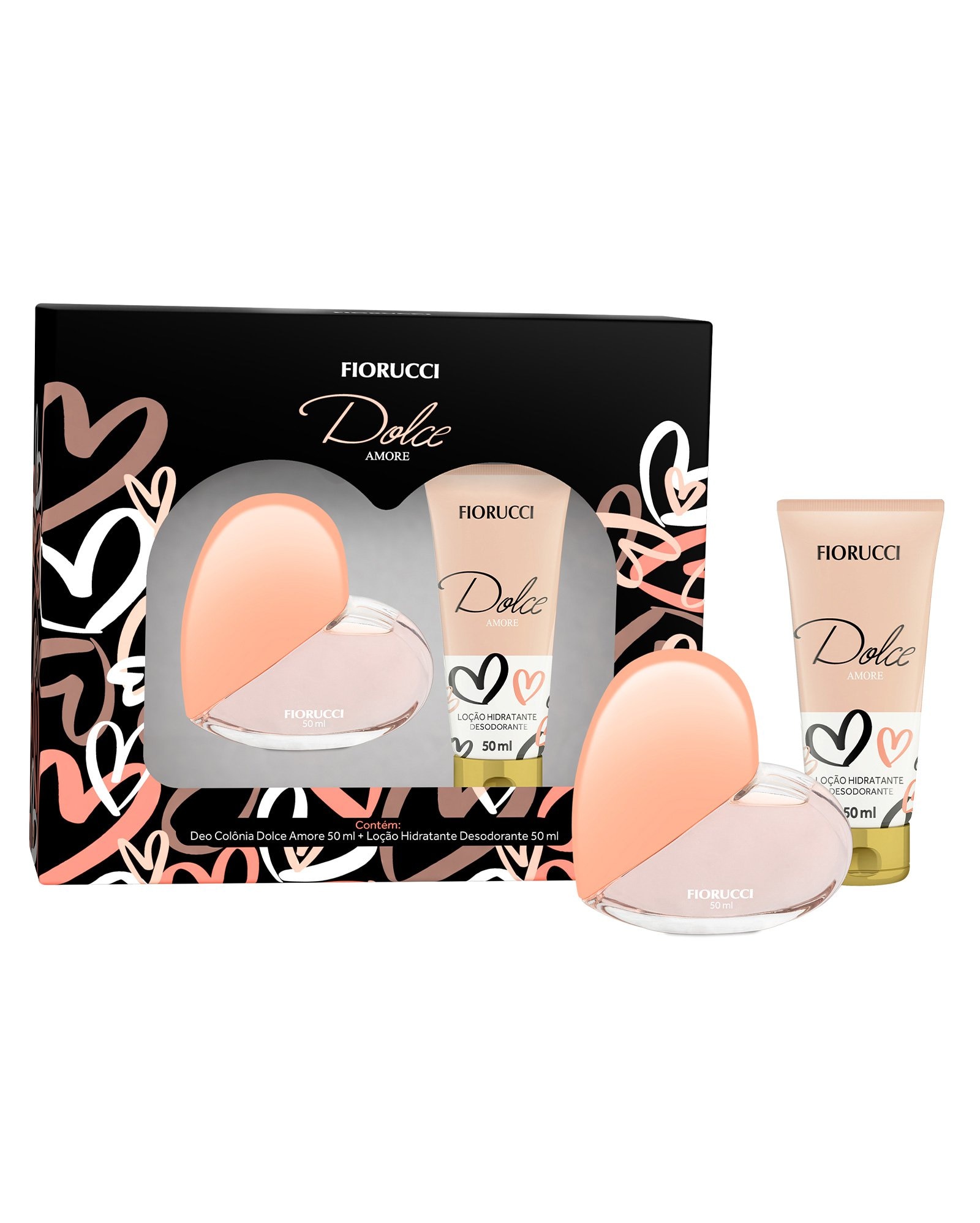 Kit deo colônia 50ml + loção hidratante 50ml Dolce Amore | Fiorucci