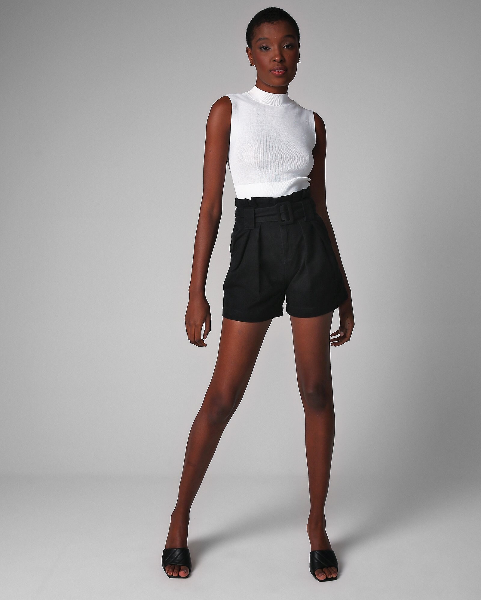 Roncolo Collared Short Sleeve Knitted Top