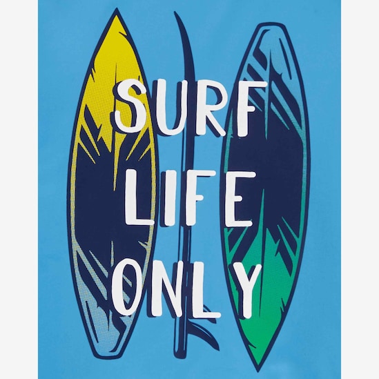Camiseta de praia infantil surf life azul | Carter's