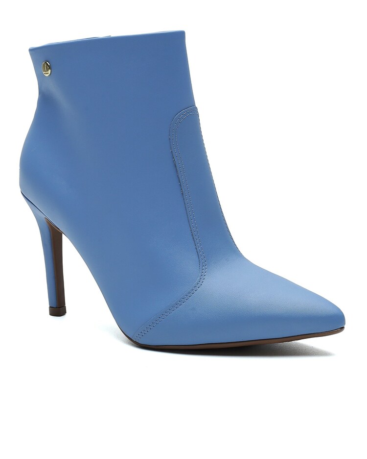 Bota Cano Curto Salto Alto Vizzano Azul