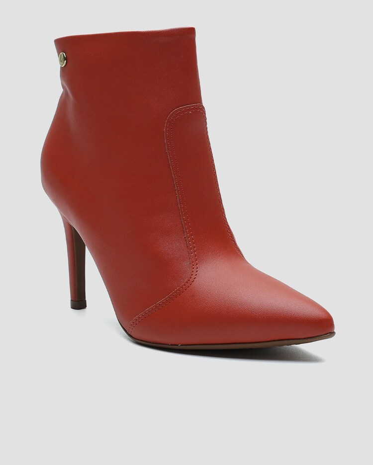 Riachuelo Bota Cano Curto Salto Alto Vizzano Laranja