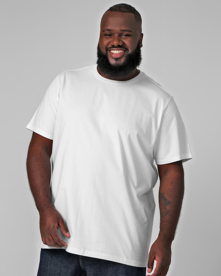 Riachuelo Camiseta plus size masculina lisa branca Original