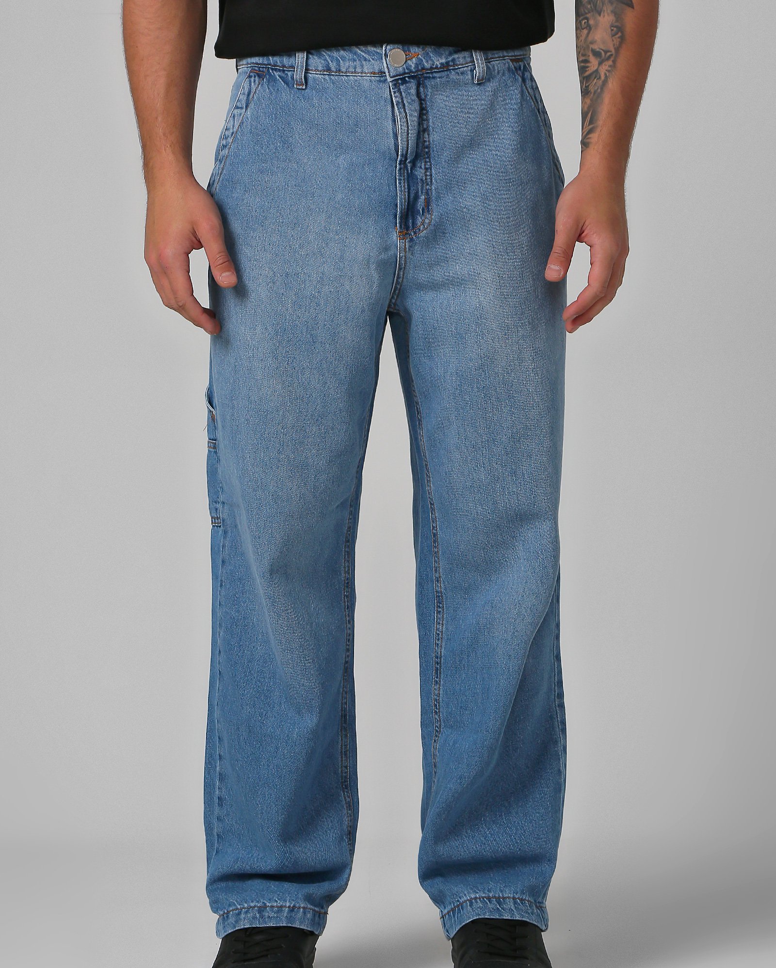 Riachuelo | Calça jeans masculina wide leg denim médio | Pool by Riachuelo