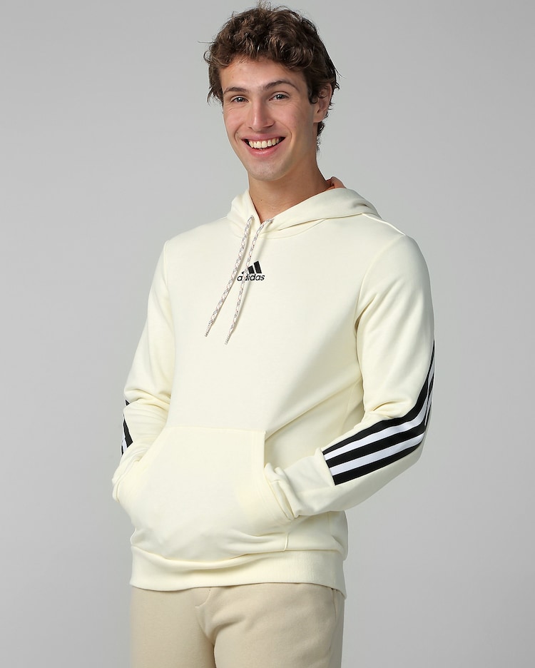 Riachuelo Blusa de Moletom Esportiva Masculina com Capuz Adidas Bege