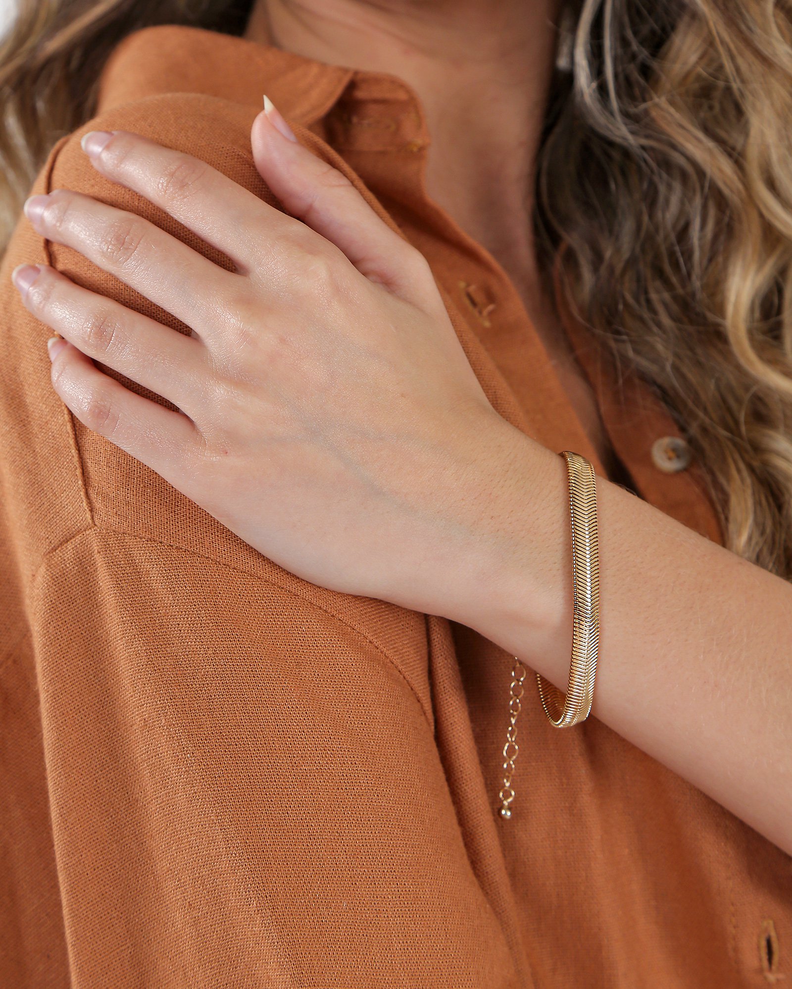Pulseira feminina corrente snake - Dourado | Accessori by Riachuelo