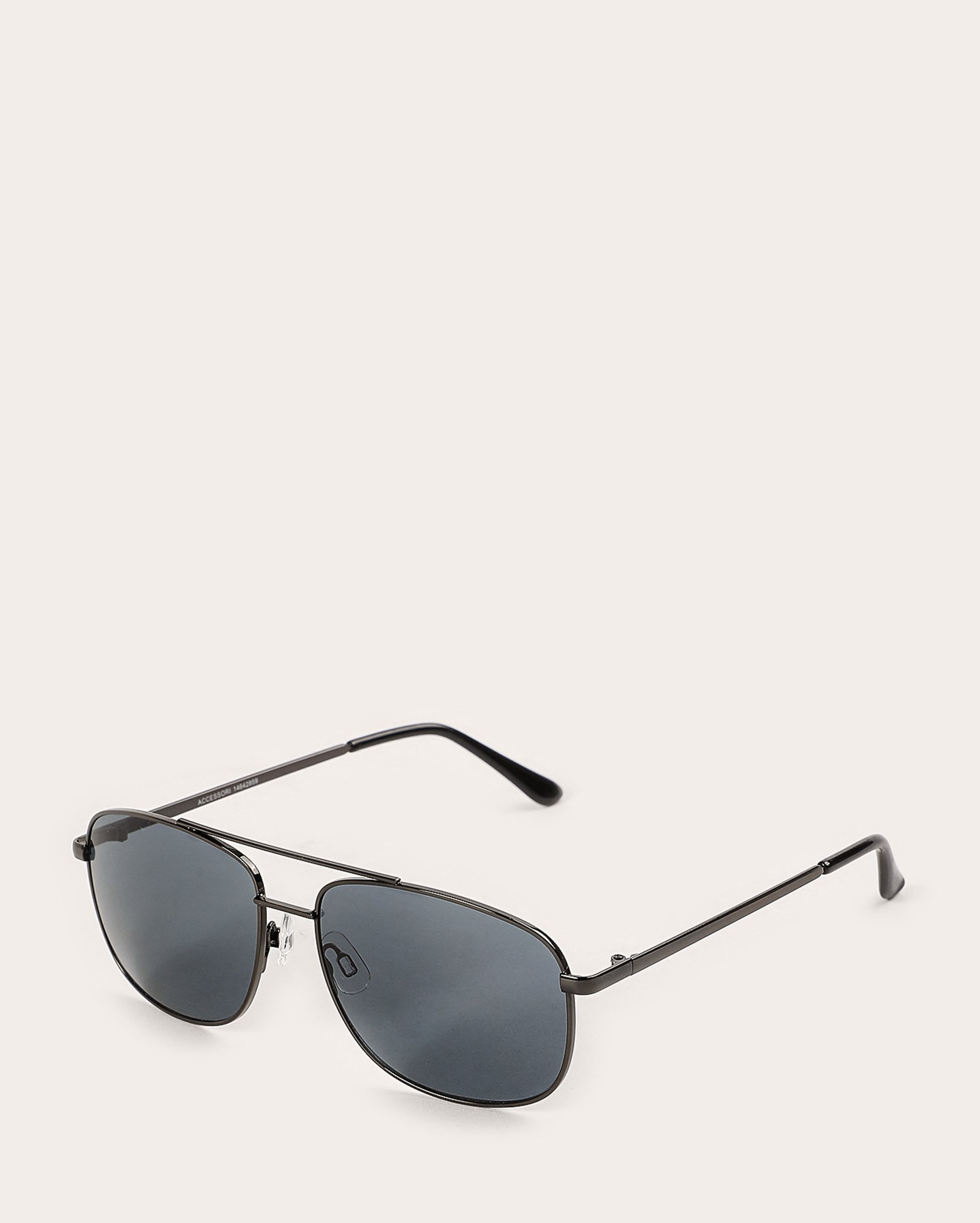 Óculos de sol masculino aviador em metal preto