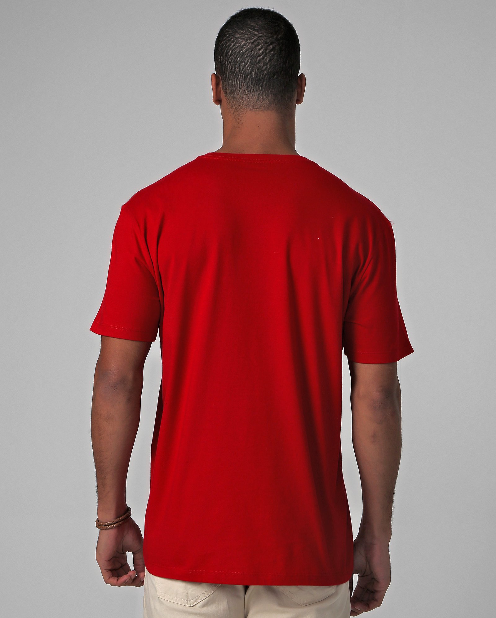 Camiseta masculina Essencial Regular - Vermelho Escuro