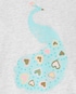 Blusa infantil manga curta cisne cinza | Carter's