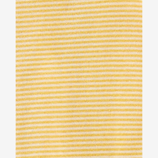 Kit macacão bebê 2 peças listras e ovelha amarelo | Carter's 