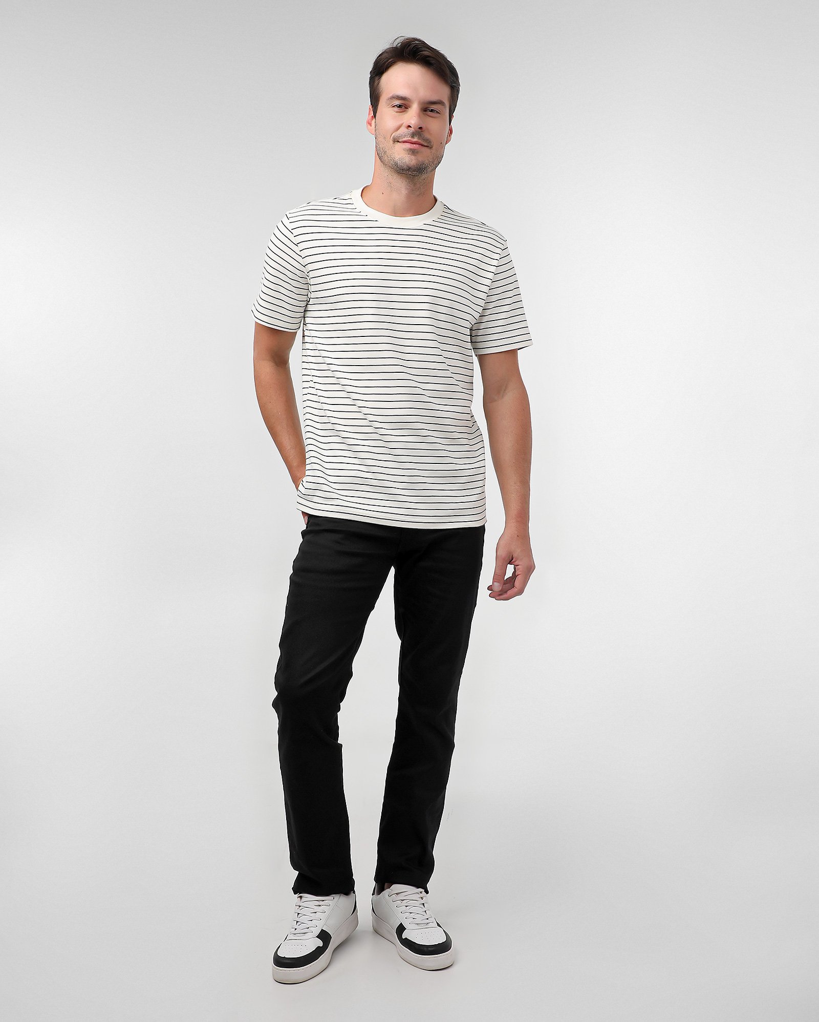 Calça sarja masculina slim preta | Pool Jeans