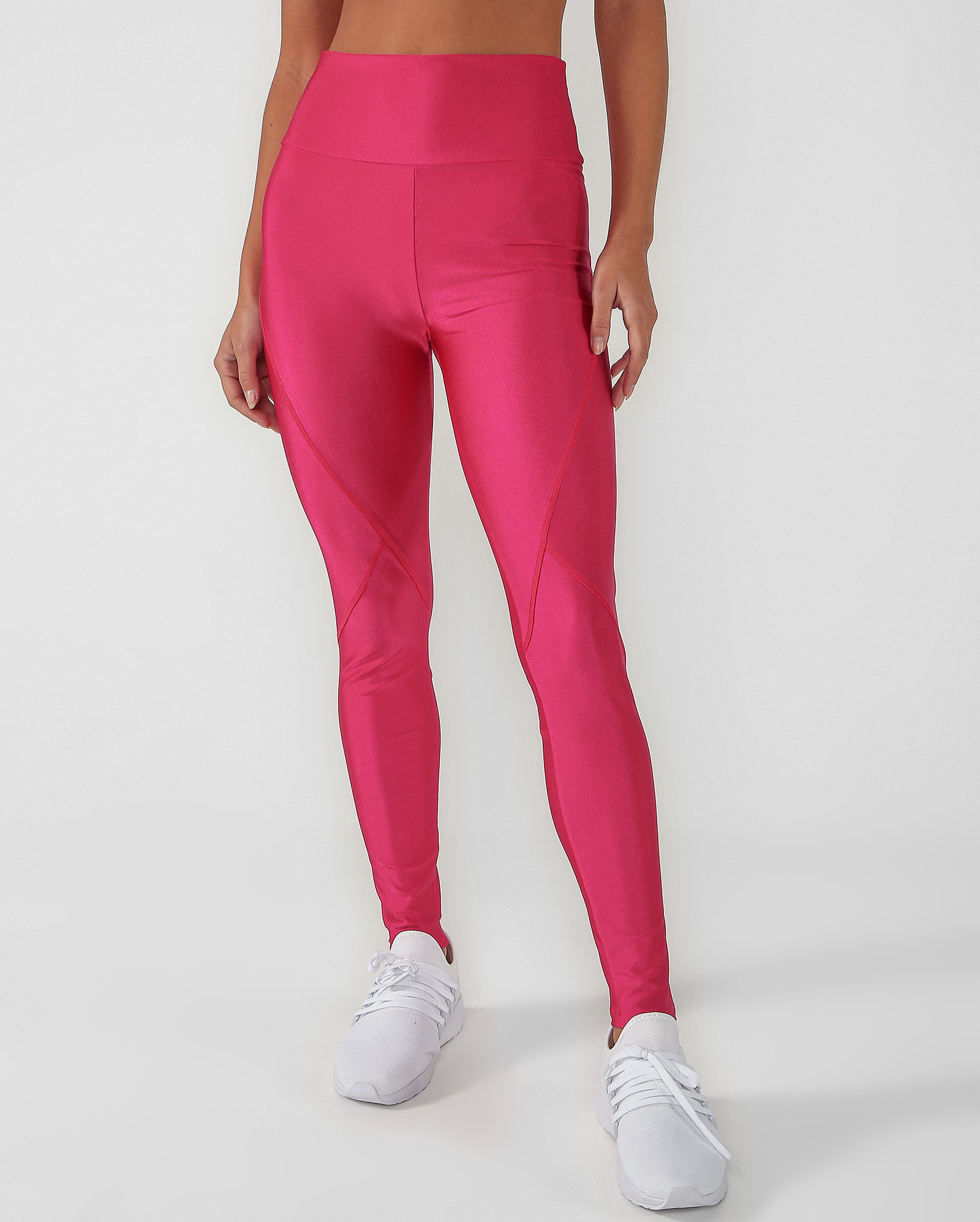 Riachuelo Calça legging esportiva recortes rosa Body Work by Riachuelo