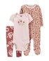 Conjunto longo bebê 3 peças floral rosa | Carter's