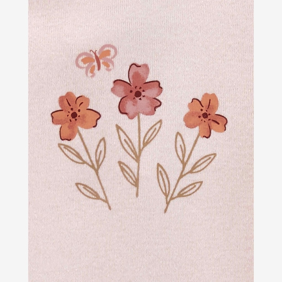 Conjunto longo bebê 3 peças floral rosa | Carter's