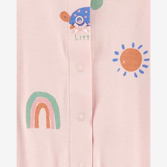 Macacão bebê arco-íris manga longa rosa | Carter's