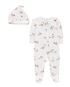 Macacão bebê com touca floral branco | Carter's