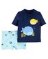 Conjunto praia bebê peixe baiacu azul | Carters 