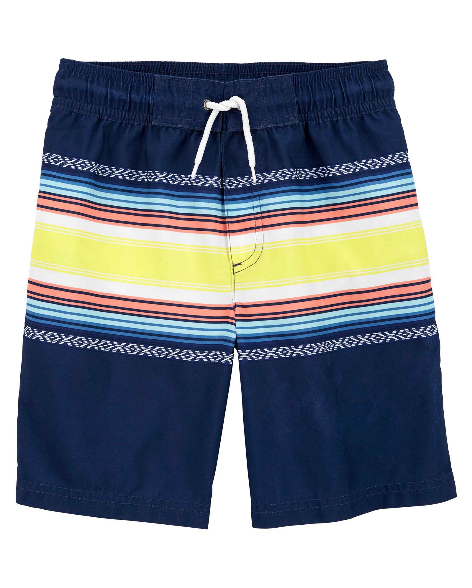 Bermuda água infantil listrada azul Carter's Carter's Oficial