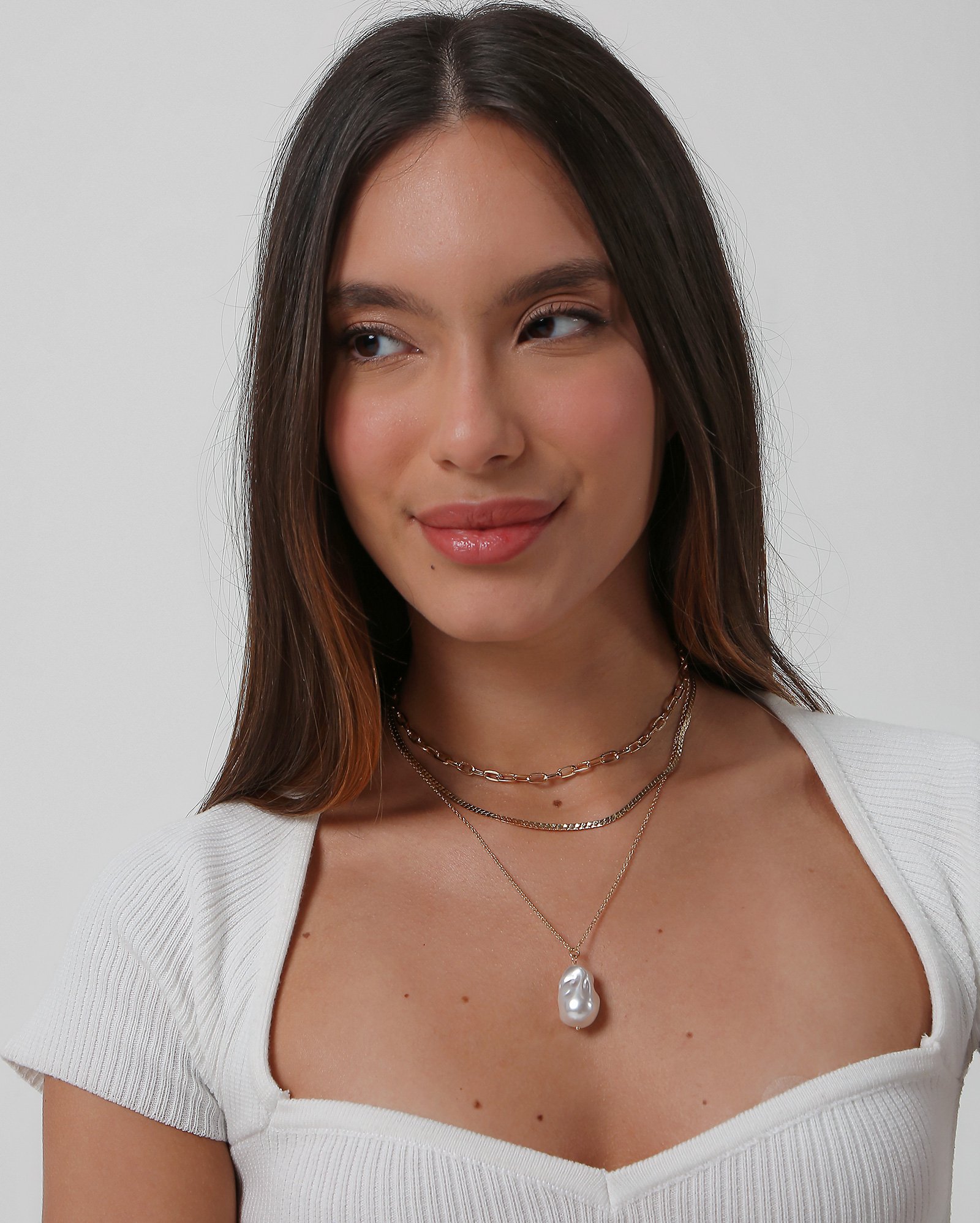 Colares Riachuelo Riachuelo | Kit colar feminino 3 peças dourado