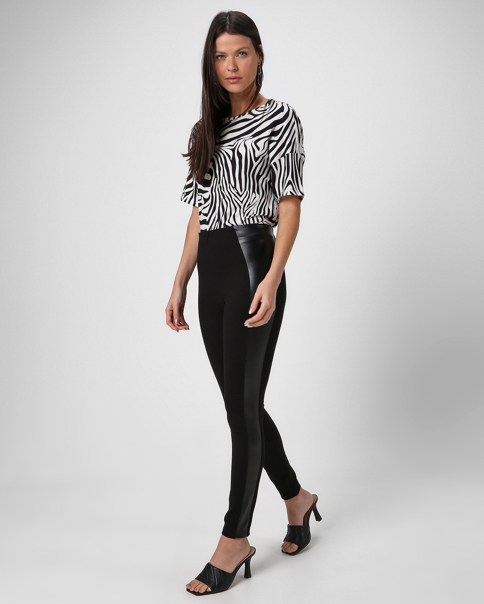 Calça Legging Preta Legging Verniz Riachuelo Calça Legging