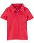 Camisa polo infantil com bolso vermelha | Carter's